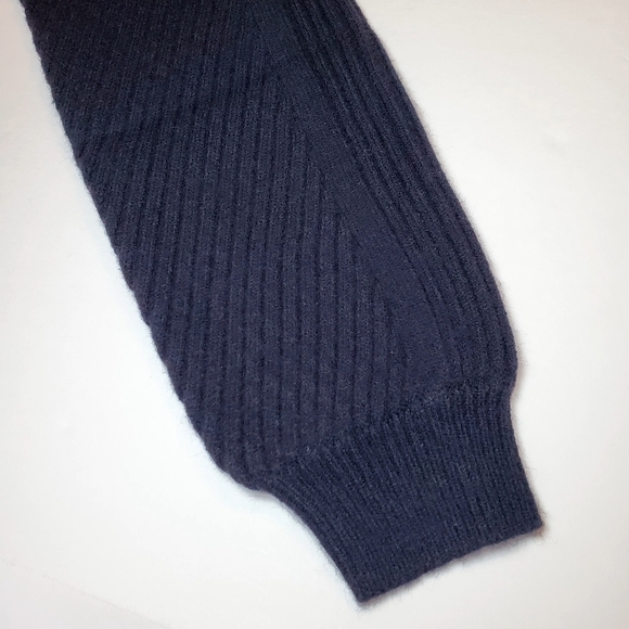 NWT Ann Taylor Lace Up Neck Dark Navy Sweater Dress Sz SP - Picture 10 of 11